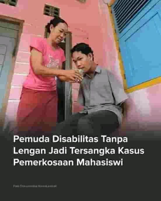 Pria Disabilitas Tanpa Lengan Ditangkap Polda NTB, Ditetapkan Tersangka Pemerkosaan Mahasiswi di Mataram