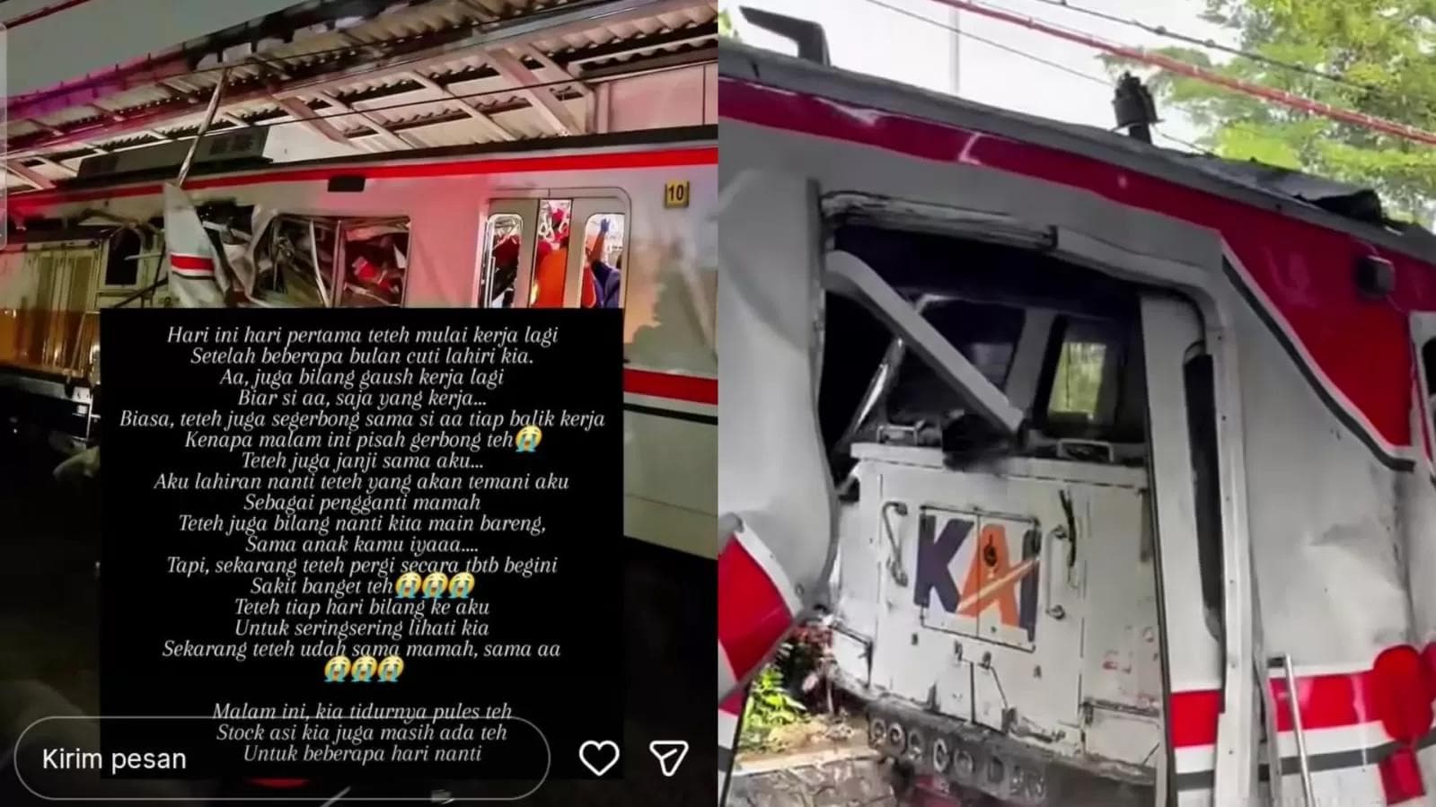 Baru Masuk Kerja Usai Cuti Melahirkan, Ibu Muda Ini Jadi Korban Tewas Kecelakaan KRL Bekasi