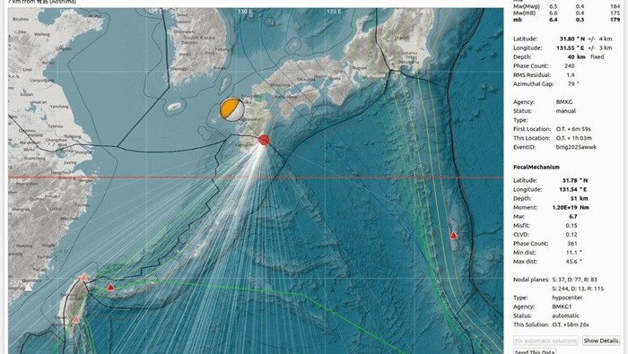 Gempa M 6,9 Guncang Kyushu Jepang, Berpotensi Picu Tsunami di RI